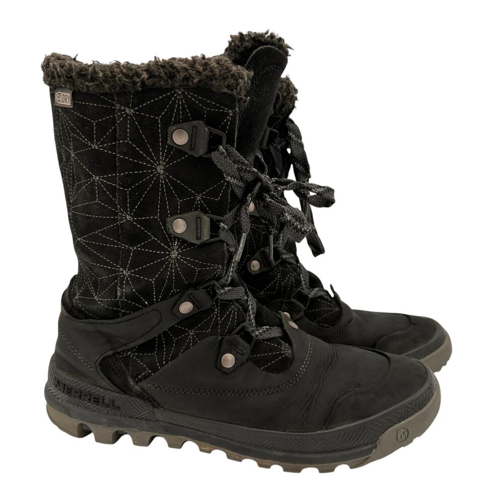 Merrell Women's Silverspun Lace Up Waterproof Winter Boots Size 9.5